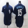 Nike Kansas Royals #15 Whit Merrifield dark blue majestic baseball jerseys city version