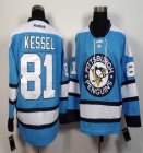 Reebok Pittsburgh Penguins #81 Phil Kessel skyblue white ice hockey Jersey