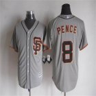 San Francisco Giants Hunter Pence #8 gray Majestic baseball jersey