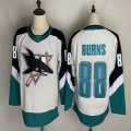 Adidas San Jose Sharks 88 Brent Burns white green Ice Hockey Jersey-FH