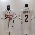 Denver Broncos #2 Patrick Surtain II white baseball jerseys Joint name-BD 01