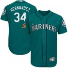 2017 Seattle Mariners 34 Felix Hernandez green Flexbase Authentic Collection Jersey