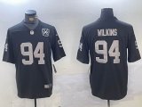 Las Vegas Raiders #94 Christian Wilkins Nike Black Color Rush Limited Jersey 02