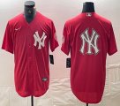 Nike New York Yankees blank red MLB baseball Jersey Joint name big logo -BD 15