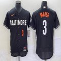 Nike Baltimore Orioles #3 Jorge Mateo black Flexbase Authentic Collection Jersey big logo-BD 01