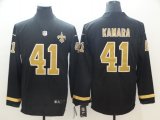 New Orleans Saints #41 Alvin Kamara Nike black Color Rush Limited long sleeves Jersey-BD