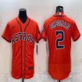 Nike Houston Astros #2 Alex Bregman orange Flexbase Authentic Collection Jersey-BD