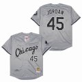 Chicago White Sox #45 Michael Jordan gray throwback 1994 majestic baseball Jersey-BD