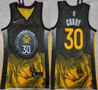 Nike Golden State Warriors #30 Stephen Curry black nba jerseys-XD