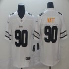 Nike Pittsburgh Steelers #90 T. J. Watt Nike white Color Rush Limited Jersey with Sleeve label