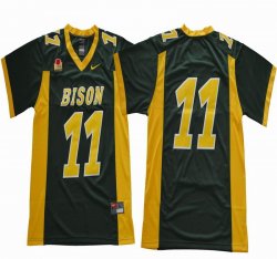 North Dakota State Bison #11 Wentz green college football jerseys