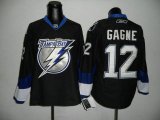 Tampa Bay Lightning #12 Simon Gagne Black NHL Jerseys