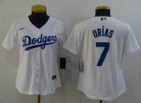 Nike Los Angeles Dodgers #7 Julio Urias white majestic baseball jerseys