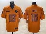 Detroit Lions 16# Jared Goff 2023 Brown Salute To Service Limited Jerseys