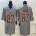 Nike Kansas City Chiefs Travis Kelce #87 gray Color Rush Limited Jerseys 01