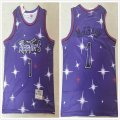 Toronto Raptors #1 Tracy McGrady white purple throwback NBA star basketball jersey-XD