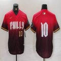 Nike Philadelphia Phillies #10 J.T. Realmuto red majestic baseball jersey city version 06