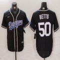 Nike Dodgers #50 Mookie Betts black majestic baseball Jersey-BD