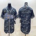 Nike Los Angles Rams blank gray camo baseball jerseys Joint name-BD