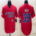 Puerto Rico Baseball #39 Edwin Diaz red 2023 World Baseball Classic Replica Player Jersey 10