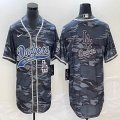 Nike Los Angeles Dodgers blank gray camo baseball Jerseys Joint name -BD 03