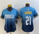 Women Nike Philadelphia Phillies #21 Garrett Stubbs blue majestaic baseball jersey city version