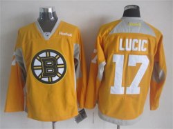 2015 Reebok Boston Bruins 17 Milan Lucic yellow Ice Hockey Jersey