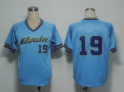 Milwaukee Brewers 19# Yount Blue MLB Jerseys