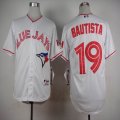 2015 Toronto Blue Jays #19 Jose Bautista white baseball Jersey