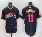 Nike Pittsburgh Pirates #11 Yu Darvish.black pink majestic baseball jerseys Joint name-BD