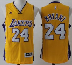 Adidas Los Angeles Lakers #24 Kobe Bryant Yellow Revolution 30 basketball jersey