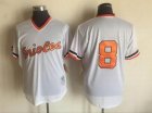 2017 Baltimore Orioles #8 Cal Ripken Throwback Baseball white mlb Jerseys