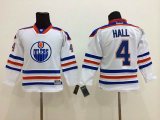 Edmonton Oilers 4 Taylor Hall white Ice hockey Jersey