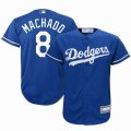 Women Los Angeles Dodgers #8 Manny Machado blue majestic Baseball Jerseys