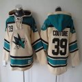 San Jose Sharks #39 Logan Couture beige green ice Hockey Hooded Sweatshirt