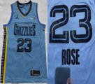 Nike Memphis Grizzlies #23 Derrick Rose skyblue nba basketball jerseys -XD