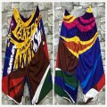 Los Angeles Lakers yellow brown nba shorts with Pocket-TY