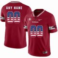 Custom Arkansas Razorbacks red USA flag college football jersey