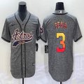 Nike Houston Astros #3 Jeremy Pena Hemp grey majestic baseball jerseys Joint name -BD 01