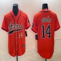 Nike Houston Astros #14 Mauricio Dubon orange majestic baseball jerseys -BD 01