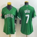 Women 2023 World Cup Mexico #7 Julio Urias green majestic baseball jerseys 08