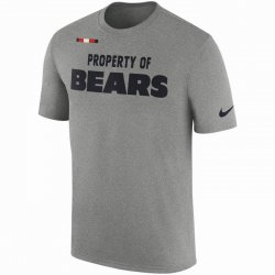 Men\'s Chicago Bears Nike Heather Gray Sideline Property Of Facility T-Shirt