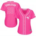 2017 Women Toronto Blue Jays #20 Josh Donaldson pink majestic mlb jersey