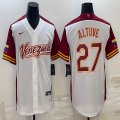 Majestic Venezuela Baseball #27 Jose Altuve White 2023 World Baseball Classic Replica Player Jersey 06