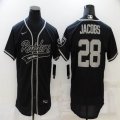 Nike Oakland Raiders #28 Josh Jacobs black Flexbase Authentic Collection Jersey Joint version