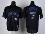 Toronto Blue Jays #7 Jose Reyes Black MLB Jerseys