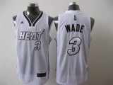 adidas Miami Heat 3 Dwyane Wade white basketball jersey