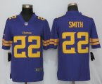 Nike Dallas Vikings 22 Smith Navy Purple Color Rush Limited Jersey