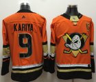 Adidas Anaheim Ducks #9 Paul Kariya orange ice Hockey Jersey