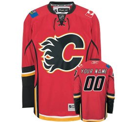 Reebok Calgary Flames Customized Red Home Authentic Man NHL Jersey